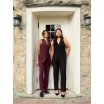 Mid-Rise Pleated Ankle Length Pants