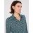 Printed Button-Front Classic Blouse