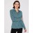 Printed Button-Front Classic Blouse