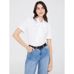 Short Sleeve Tie-Neck Top
