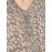 Printed Textured V-Neck Top With Smocked Bottom Band