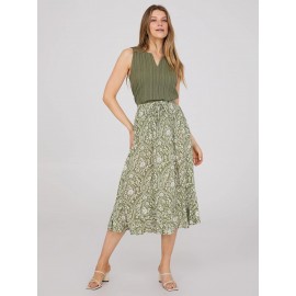 Sleeveless Textured Split Neck Top
