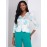 Floral Print Satin Button-Front Peplum Blouse