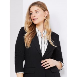 One-Button Textured Blazer