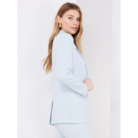 One-Button Textured Blazer