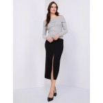 Long Front Slit Skirt
