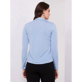 Printed Button-Front Blouse