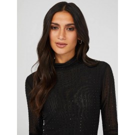 Long Sleeve Mock Neck Top