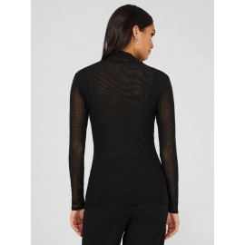 Long Sleeve Mock Neck Top