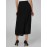 Pleated Chiffon Button-Front Skirt With Belt