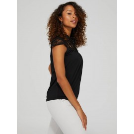 Crochet Cap Sleeve Top With Front Keyhole